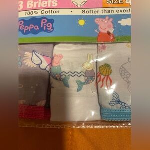 ✔️Peppa Pig set of 3 Girls Underwear - Pink, White, Blue. Size 4T